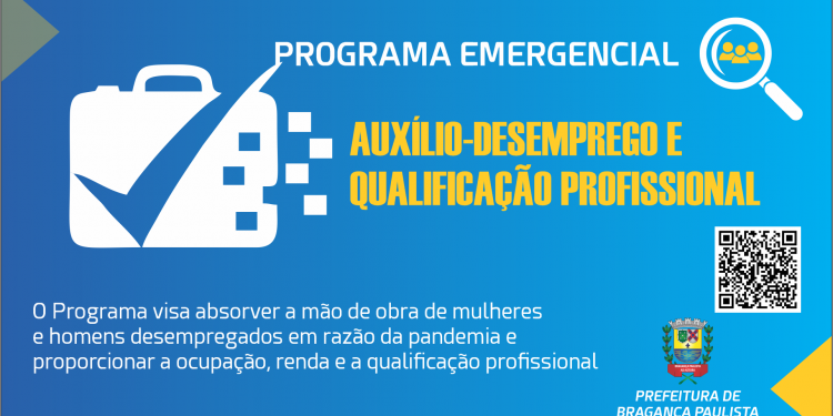 Abertas inscrições online para Programa Emergencial de Auxílio-Desemprego e Qualificação Profissional