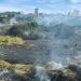 Incêndio atinge terreno ao lado do Paço Municipal