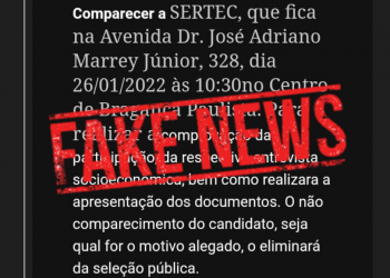 E-mail para seleção no Programa Emergencial da Prefeitura é falso