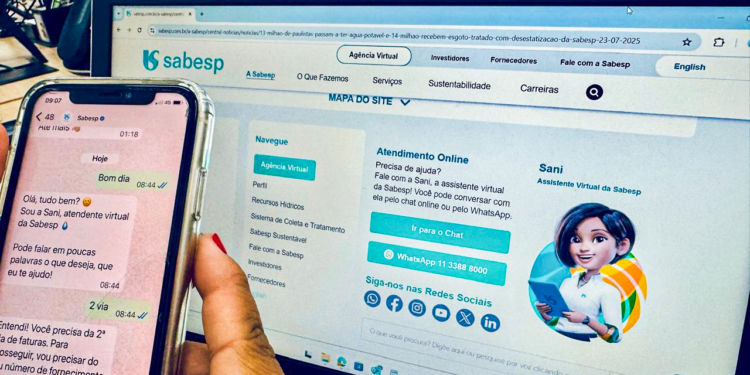 Sabesp emitirá alerta no celular para cliente sobre para aumento no consumo de água