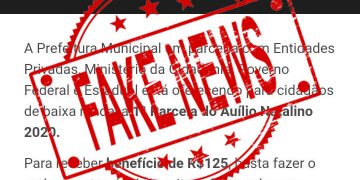 “Auxílio natalino” da Prefeitura é Fake News