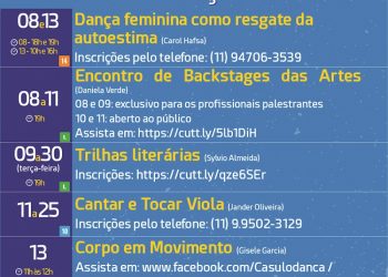 Prefeitura divulga atividades culturais da semana