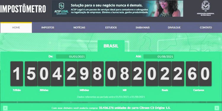Impostômetro:  Bragantinos já pagaram R$ 100 milhões em impostos este ano