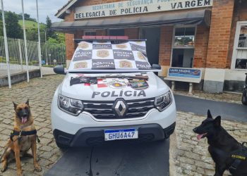 Equipe de Operações da Polícia Militar, Canil da GCM e Polícia Civil prendem dois e apreendem arma em Vargem