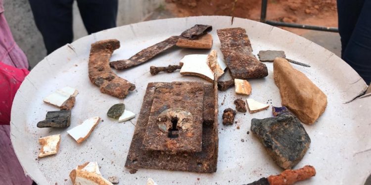 Ossadas humanas encontradas nas obras de revitalização da Igreja do Rosário