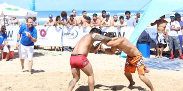 1º Beach Wrestling :  Luta livre na areia acontece neste domingo no Lago do Taboão
