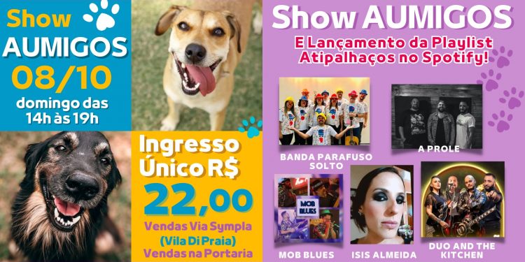 TODOS POR PATAS:  Projeto independente realiza o “Show dos AUmigos” em prol dos animais