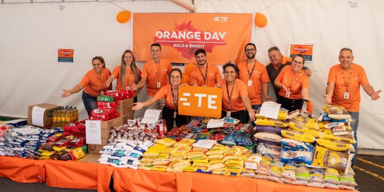 Colaboradores da TE Connectivity arrecadam 1,6 tonelada de alimentos em ação realizada na unidade de Bragança Paulista