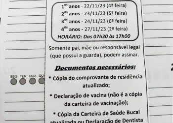 Com prazo apertado: Educação informa sobre rematrícula na rede municipal