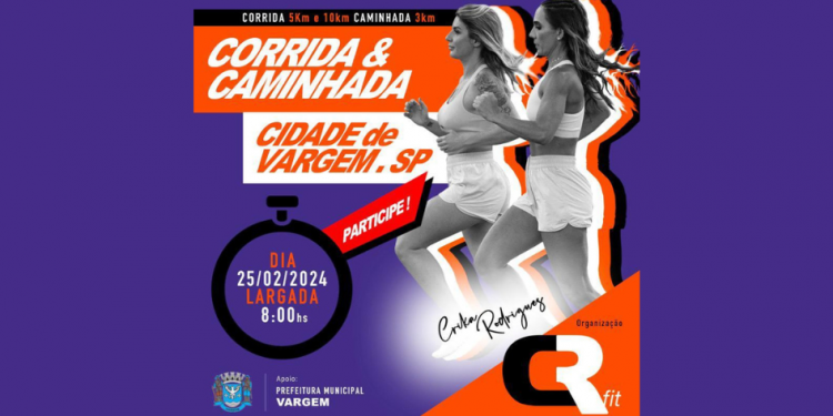 Inscrições para Corrida e Caminhada de Vargem terminam nesta terça-feira