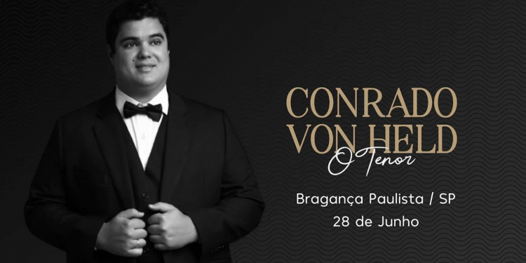 Tenor Conrado Von Held leva turnê para a Casa de Cultura nesta sexta-feira