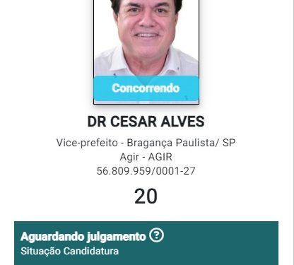 Dr. Cesar também renuncia candidatura a vice-prefeito