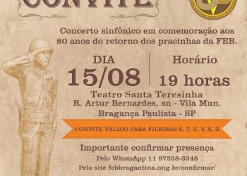 Concerto Sinfônico celebra 80 anos do retorno dos Pracinhas da FEB